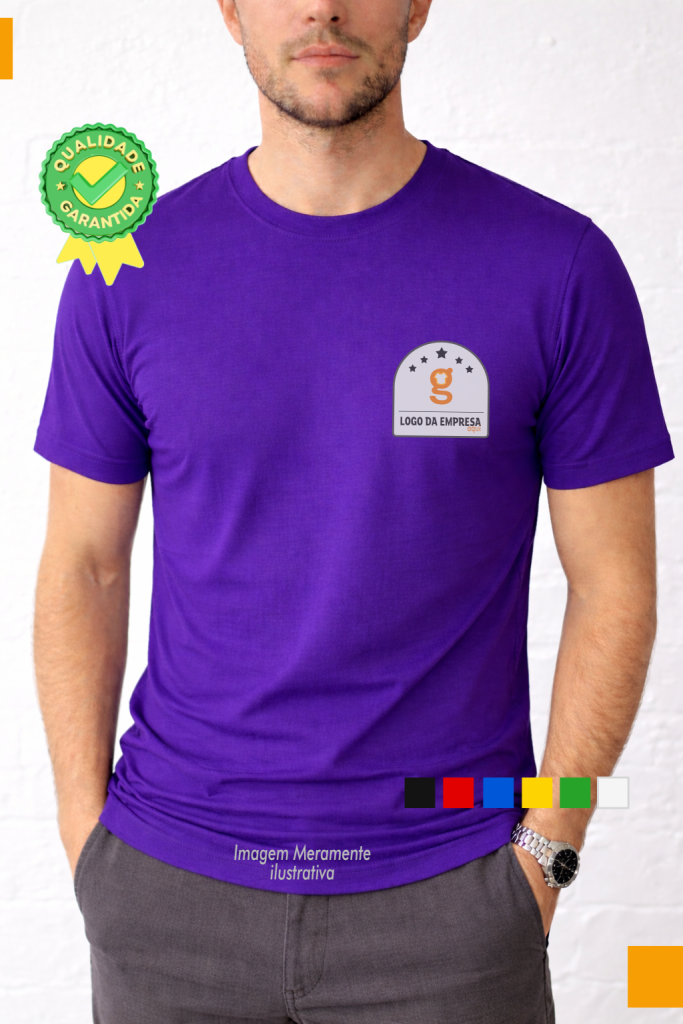 Camiseta Malha Fria Básica- Uniforme para Empresas e Eventos
