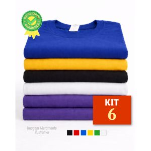 Kit 6 Camisetas Malha Fria Básica- Uniforme para Empresas e Eventos