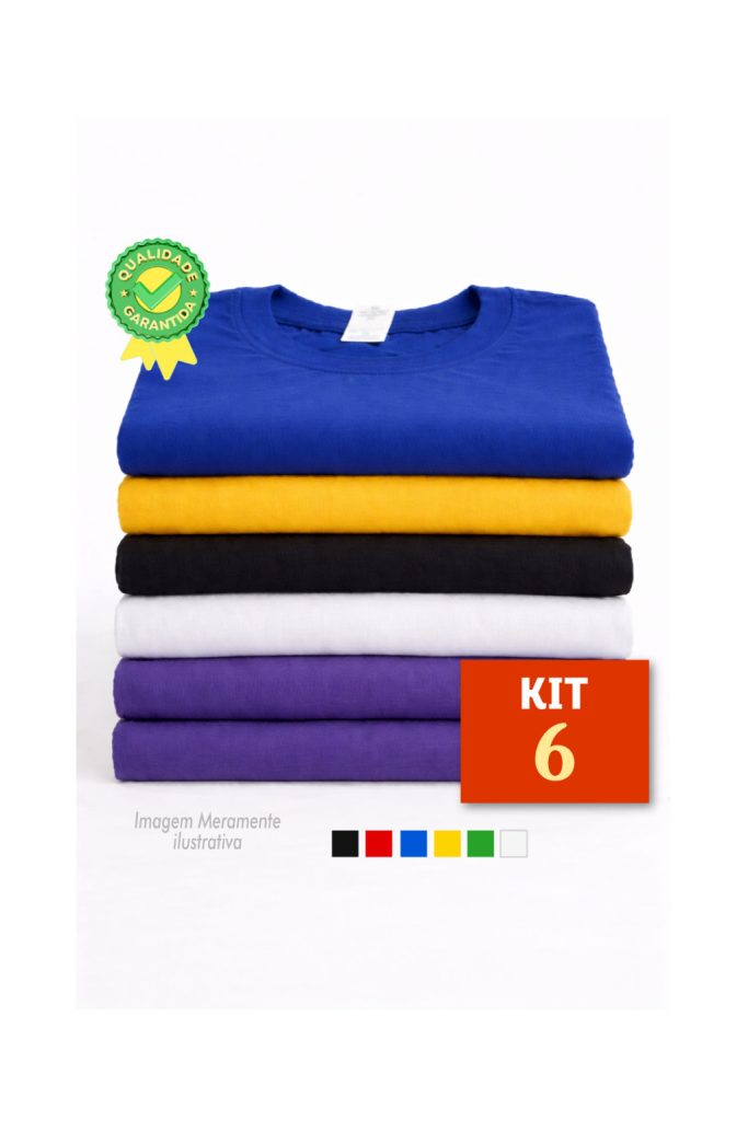 Kit 6 Camisetas Malha Fria Básica- Uniforme para Empresas e Eventos