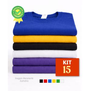 Kit 15 Camisetas Poliéster Básica - Uniforme para Empresas e Eventos