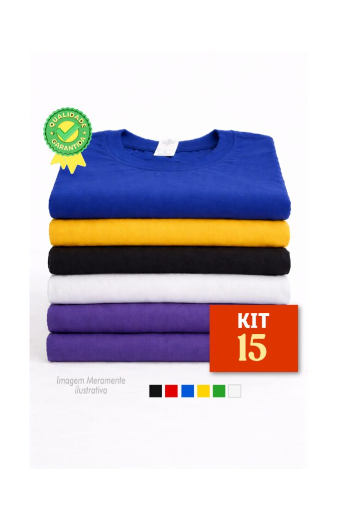 Kit 15 Camisetas Poliéster Básica – Uniforme para Empresas e Eventos
