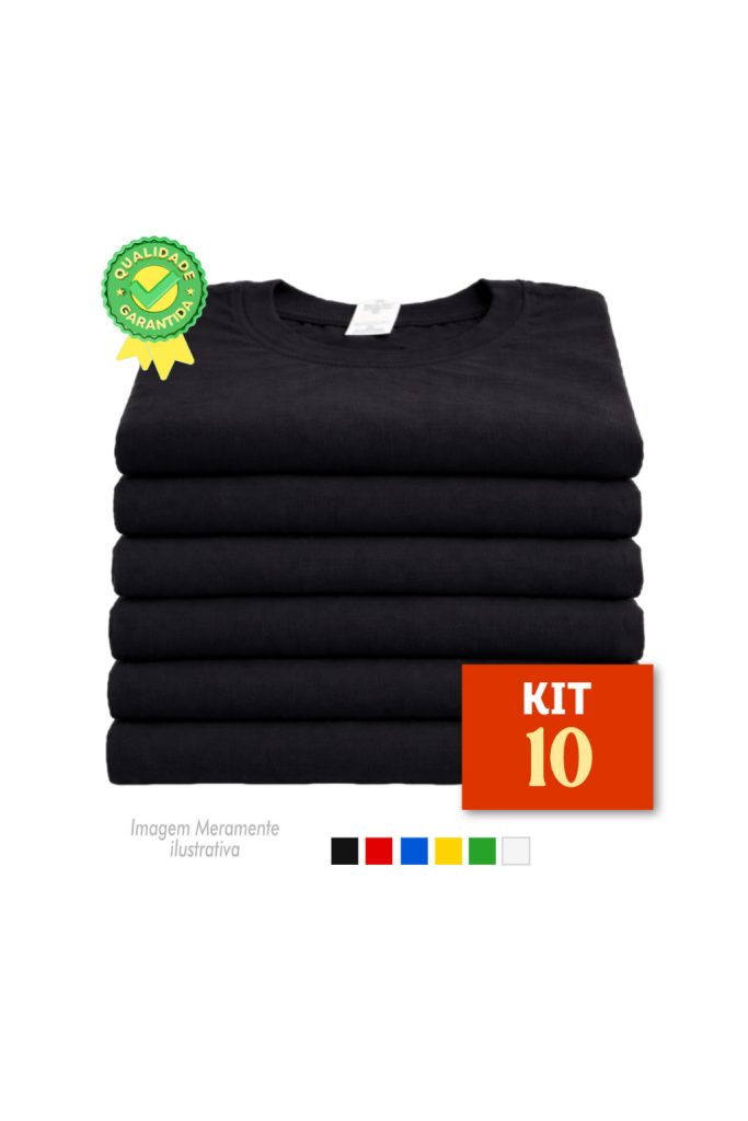 Kit 10 Camisetas Malha Fria Básica- Uniforme para Empresas e Eventos