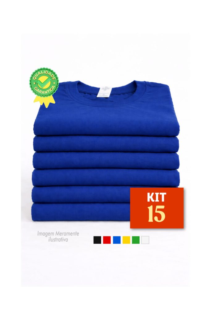 Kit 15 Camisetas Malha Fria Básica- Uniforme para Empresas e Eventos