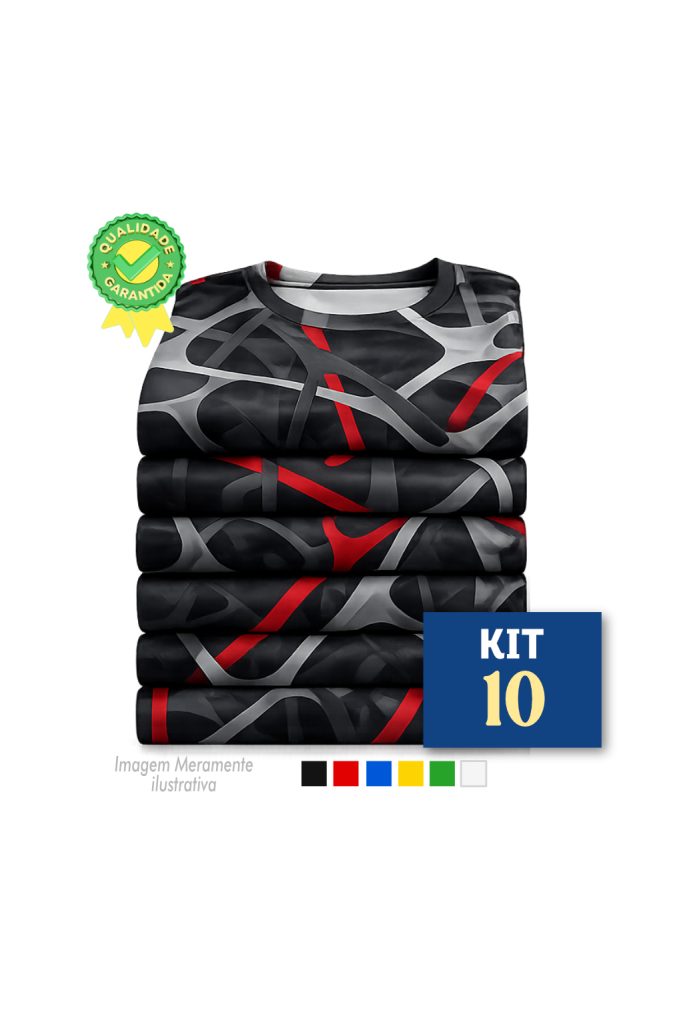 Kit 10  Camisetas Dryfit Premium Sublimada – Uniforme Comercial e Esportivo