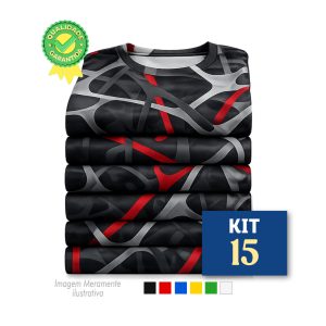 Kit 15  Camisetas Dryfit Premium Sublimada – Uniforme Comercial e Esportivo