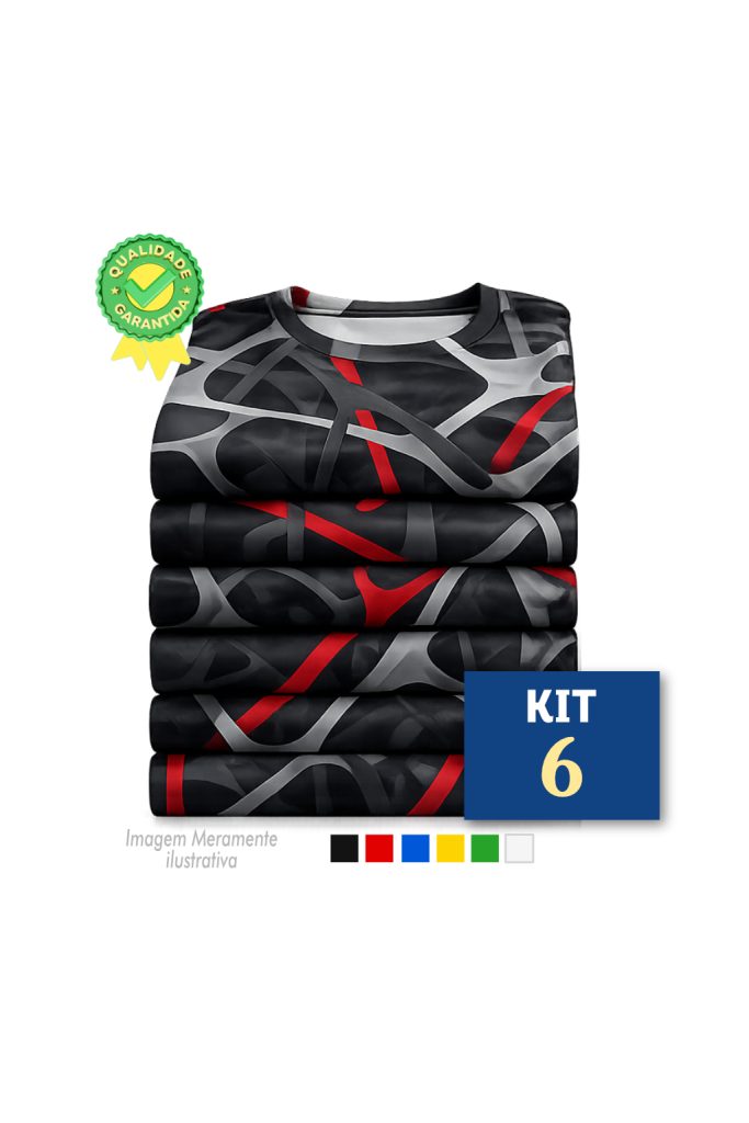 Kit 6 Camisetas Dryfit Premium Sublimada – Uniforme Comercial e Esportivo