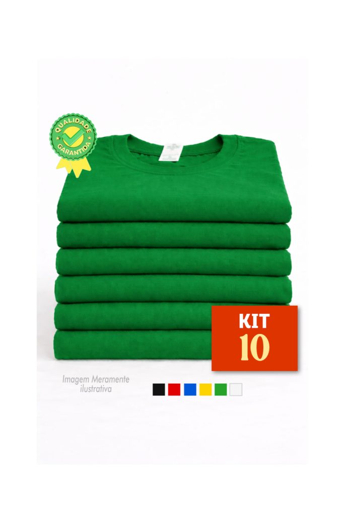 Kit 10 Camisetas Poliéster Básica – Uniforme para Empresas e Eventos