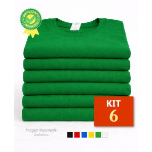 Kit 6 Camisetas Poliéster Básica - Uniforme para Empresas e Eventos