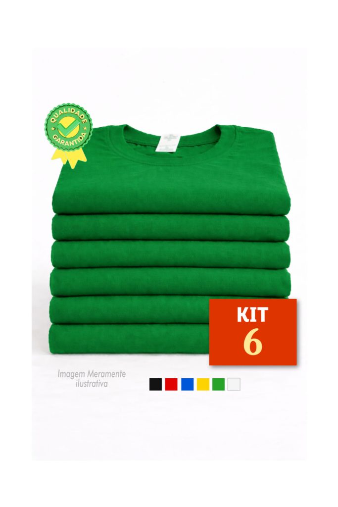 Kit 6 Camisetas Poliéster Básica – Uniforme para Empresas e Eventos